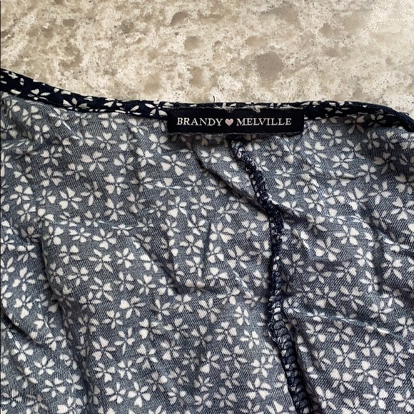 Brandy Melville Navy Floral Wrap Dress - Picture 4 of 4